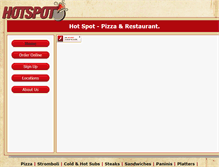 Tablet Screenshot of hotspotpizzeria.com